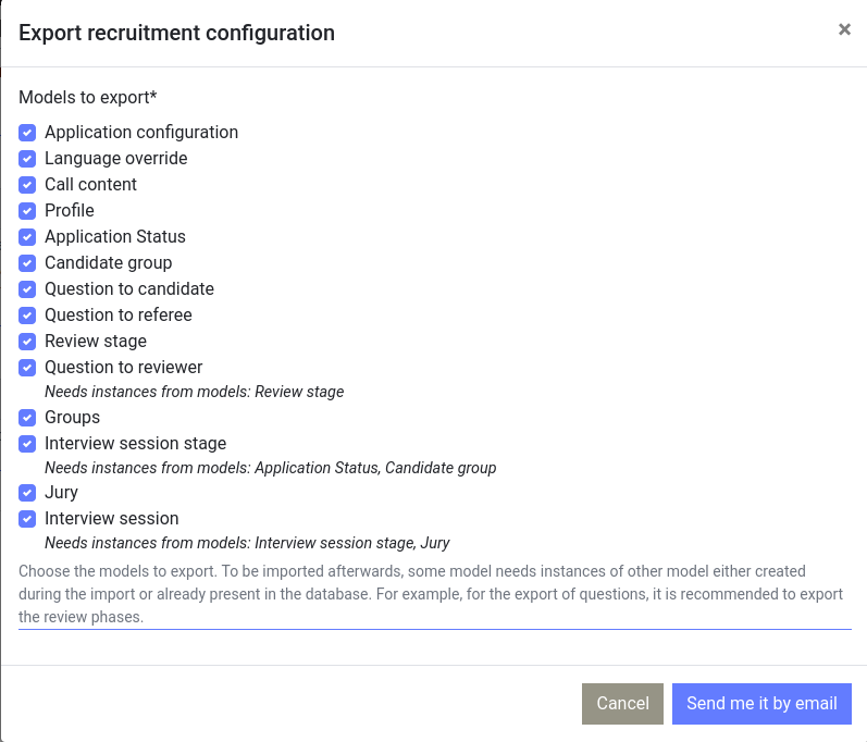 Invited to select an interview session