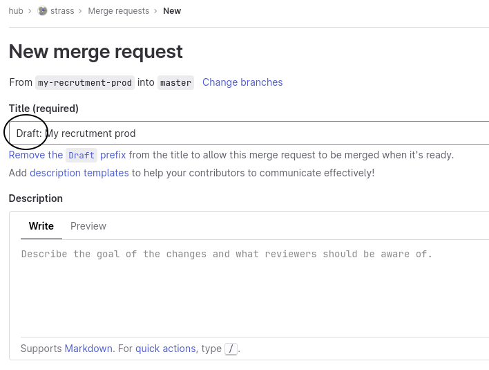 New merge request